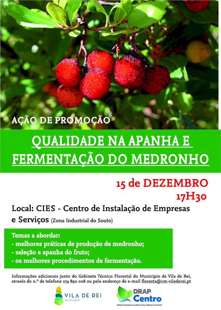 Acção de Promoção da qualidade na apanha e fermentação do medronho