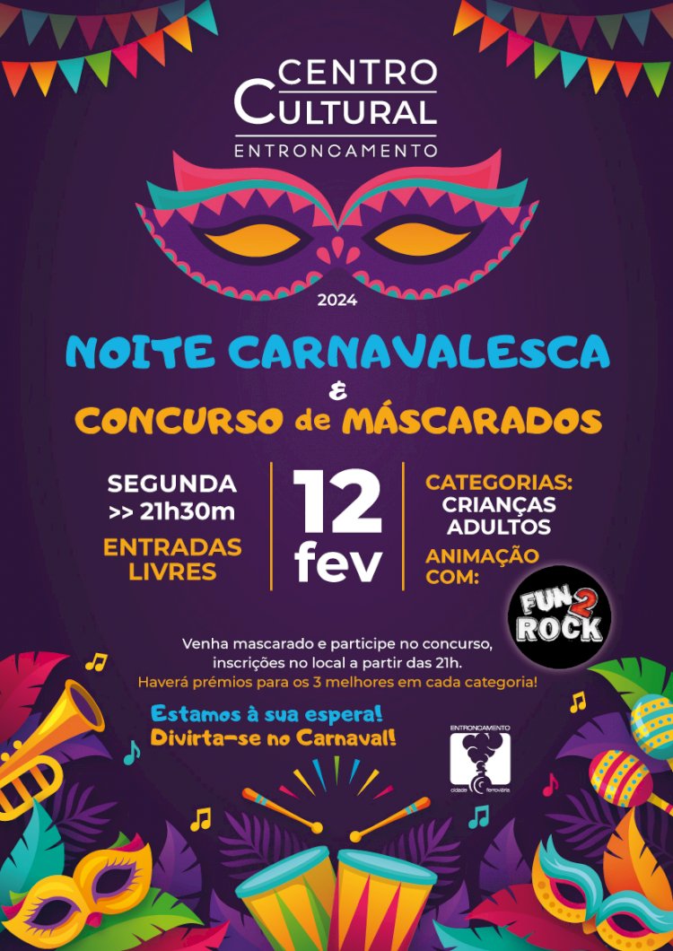 A folia do Carnaval anima o centro da cidade com Noite Carnavalesca