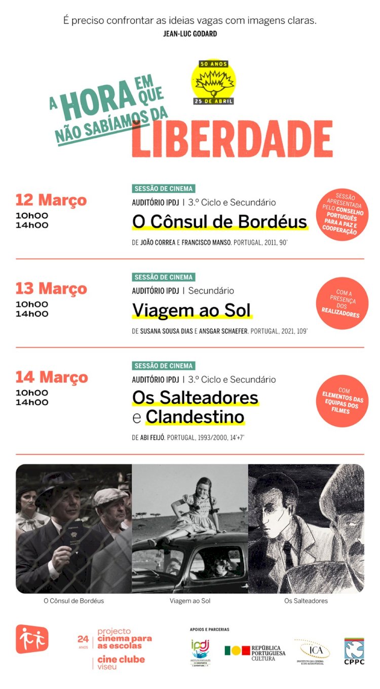 Escolas: 50 anos de liberdade em sessões de cinema