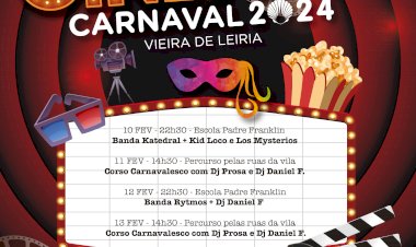"Cinema" é tema do Carnaval da Vieira 2024