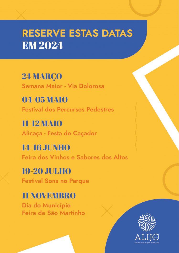 Município de Alijó anuncia datas dos grandes eventos de 2024