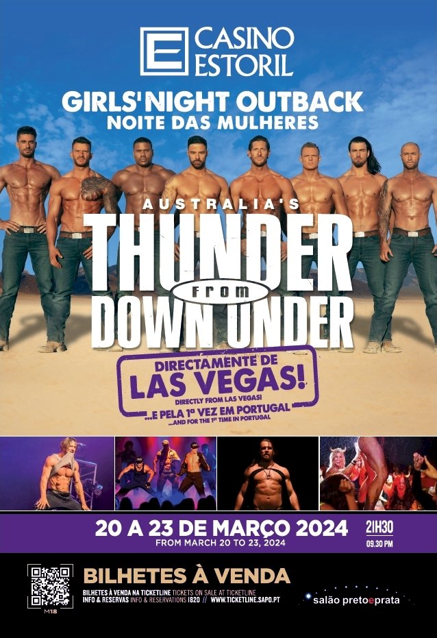 Casino Estoril agenda sessão extra de Thunder From Down Under