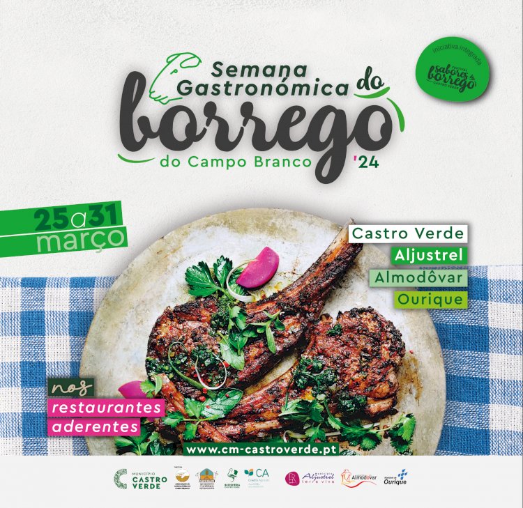 Festival “Sabores do Borrego 2024”, de 25 a 31 de Março