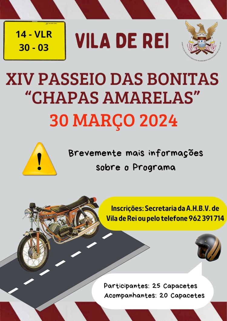 “14º Passeio das Bonitas – Chapas Amarelas” de Vila de Rei