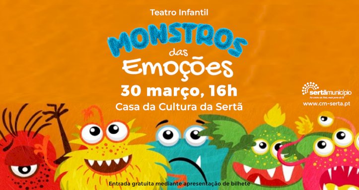 Teatro infantil regressa à Casa da Cultura com "Monstros das Emoções"