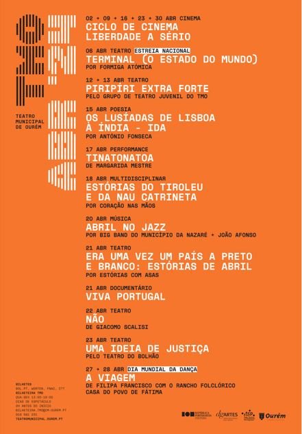 Teatro Municipal de Ourém - Programação de Abril 2024