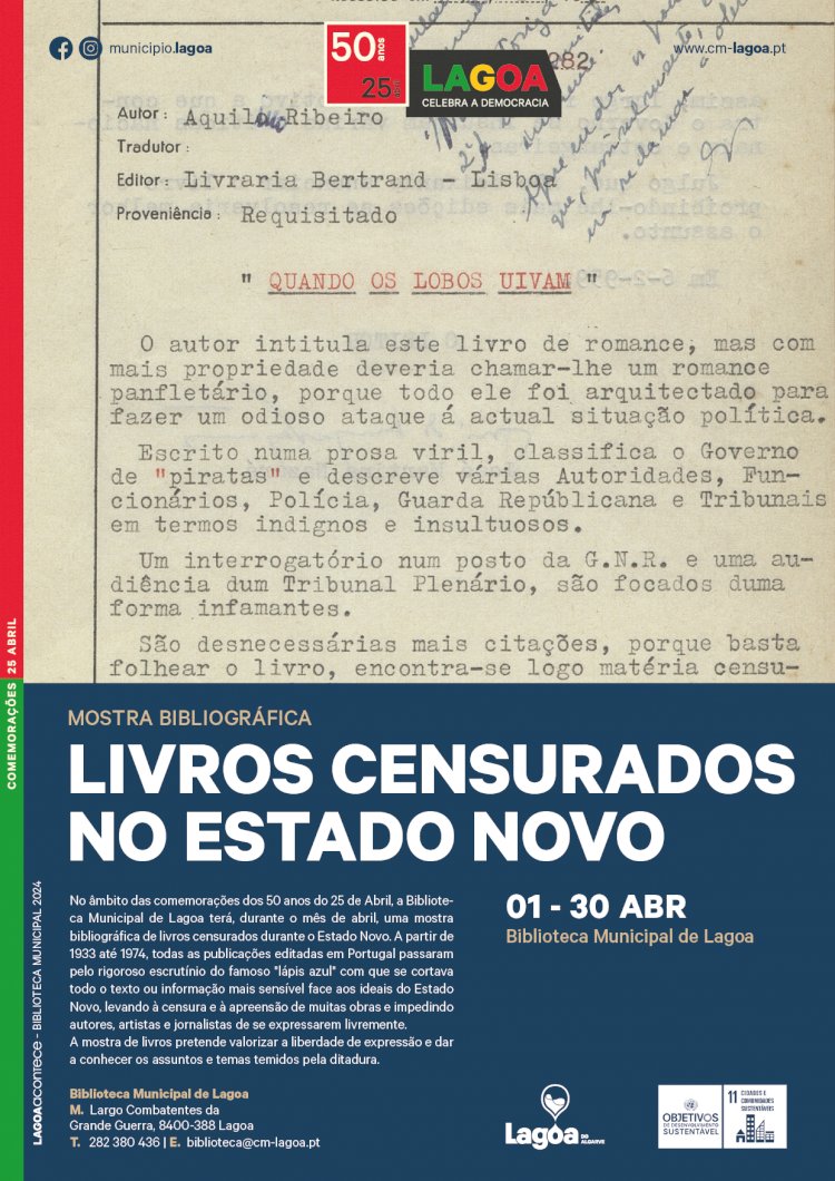 "Livros Censurados no Estado Novo" | Biblioteca Municipal de Lagoa