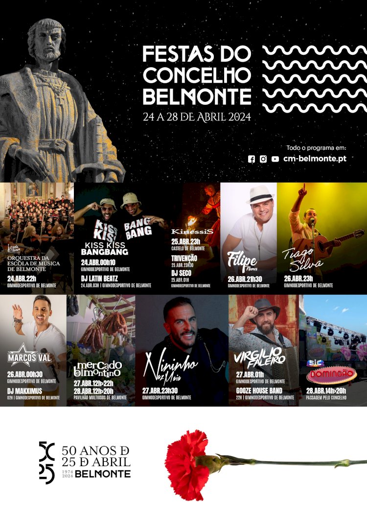 As Festas do Concelho de Belmonte decorrem de 24 a 28 de Abril