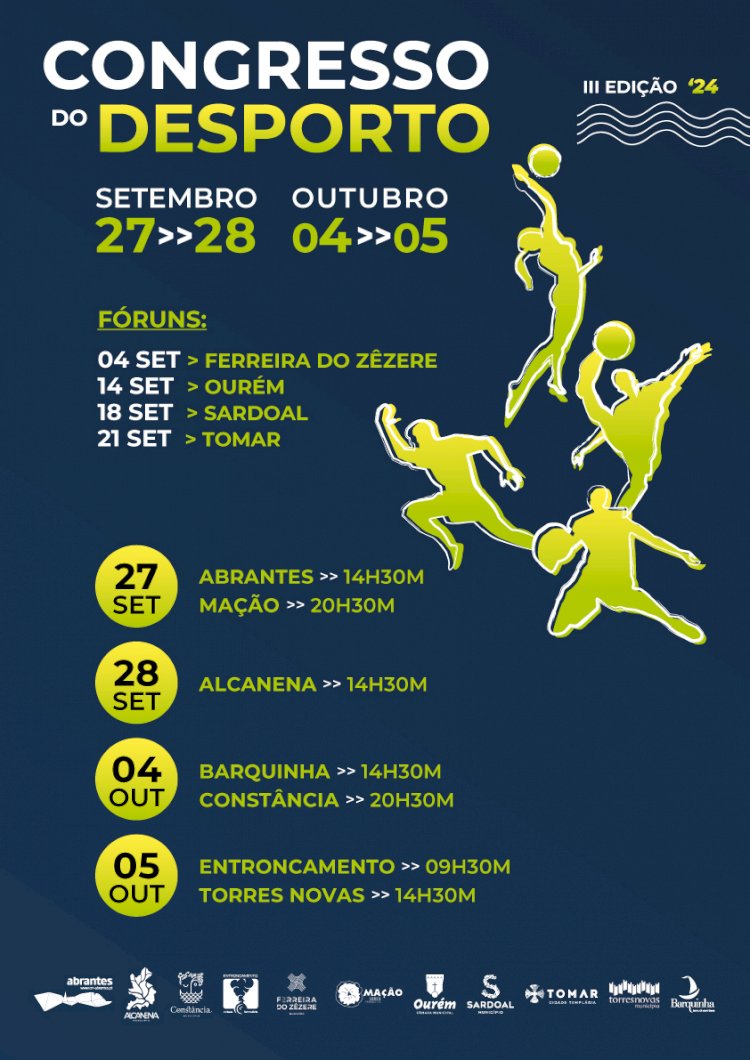 Congresso do Desporto 2024 junta 11 municípios do Médio Tejo