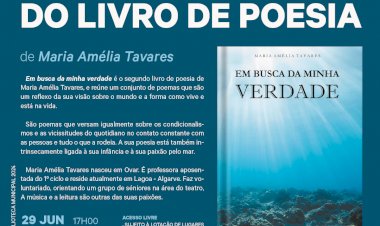 Apresentação pública do livro de poesia "Em busca da minha verdade" de Maria Amélia Tavares