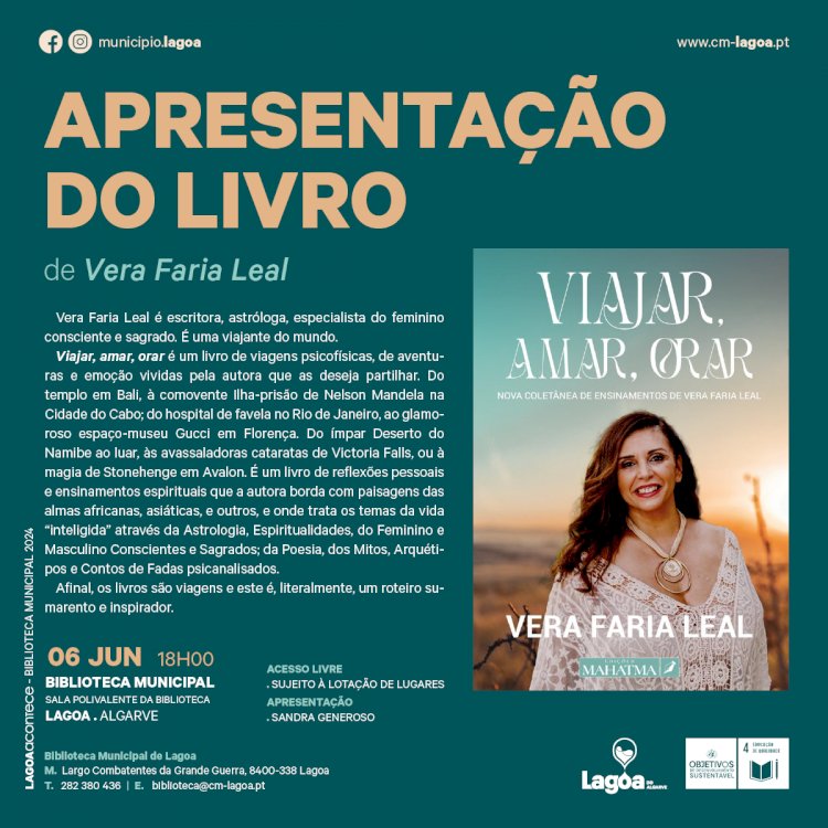 Apresentação do Livro  "Viajar, Amar, Orar", de Vera Faria Leal