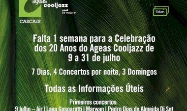 A Celebração Dos 20 Anos Do Ageas Cooljazz de 9 a 31 de Julho