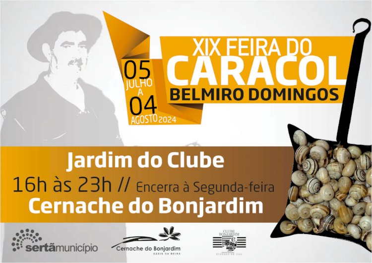 “Comer caracóis com o ensinamento do Mestre” de 5 de Julho a 4 de Agosto em Cernache do Bonjardim
