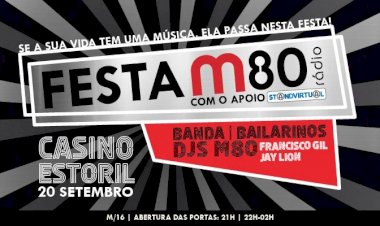 Noite de puro revivalismo com Festa M80 no Casino Estoril