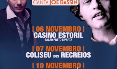 Últimos Bilhetes | "Jonathan Dassin canta Joe Dassin"| • Estoril - 6 Nov. • Lisboa - 7 Nov. • Águeda - 10 Nov.