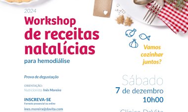 Workshop de receitas natalícias adaptadas para pacientes em hemodiálise