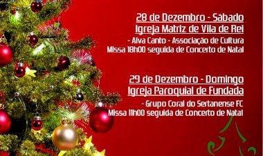 Concertos de Natal regressam às Igrejas Paroquiais de Vila de Rei e Fundada a 28 e 29 de Dezembro