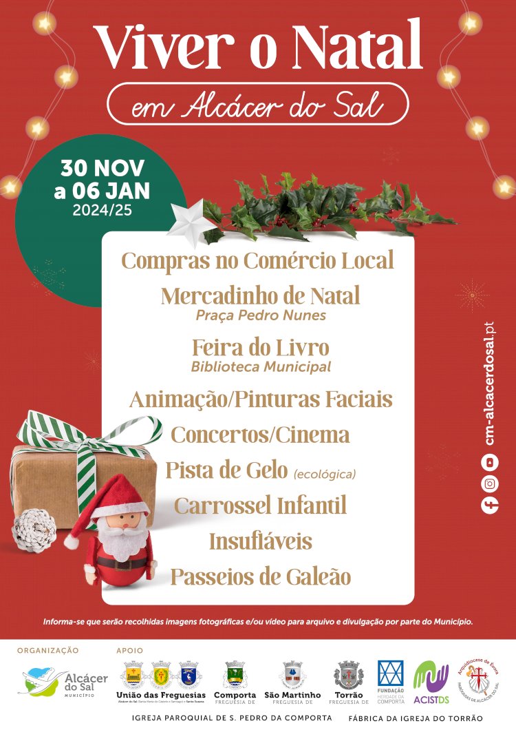 Viver o Natal 2024 em Alcácer do Sal