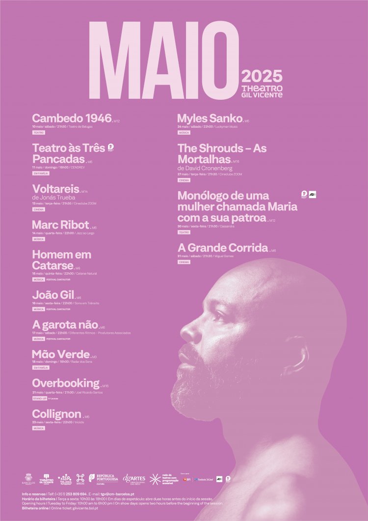 Teatro, Música, Cinema e Stand-up no Theatro Gil Vicente