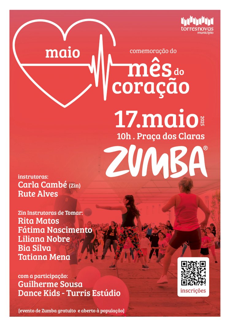 Aula gratuita de zumba assinala «Mês do Coração» em Torres Novas
