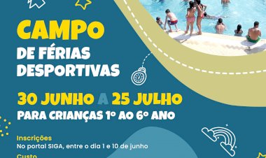 Inscrições para o Campo de Férias Desportivas a partir de 1 de Junho
