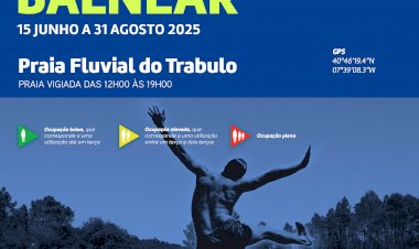 Época balnear da Praia Fluvial do Trabulo