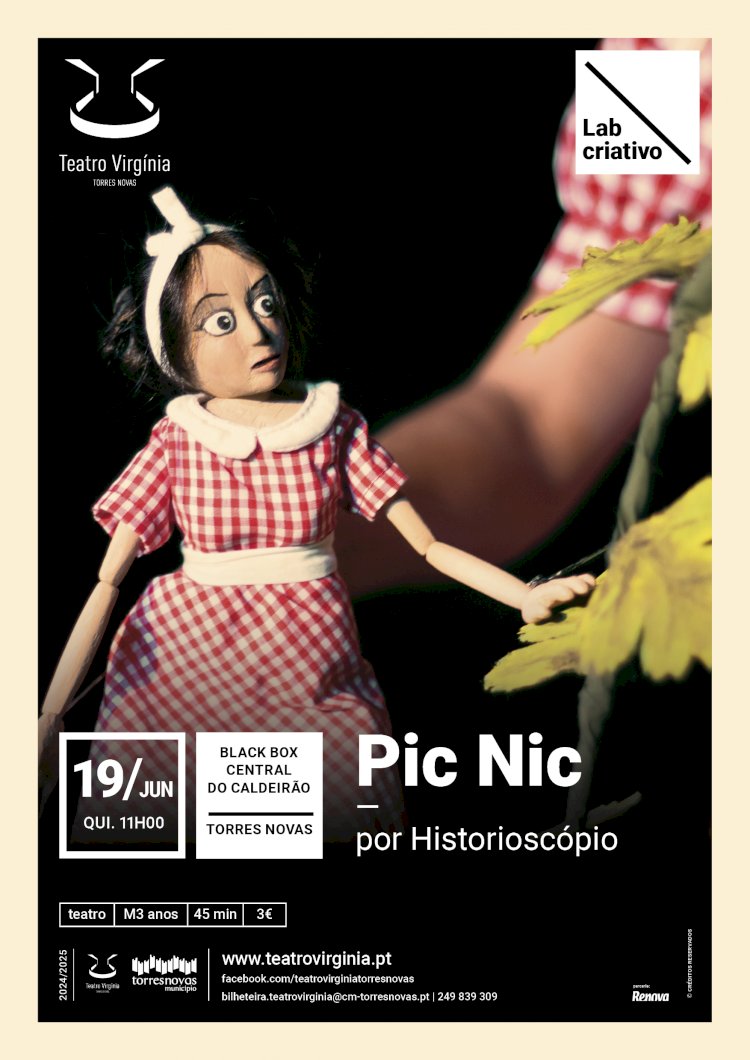 Teatro de marionetas «Pic Nic» na Black Box da Central do Caldeirão