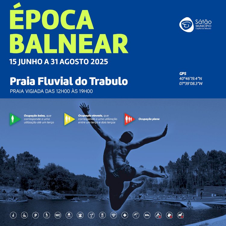 Época balnear da Praia Fluvial do Trabulo