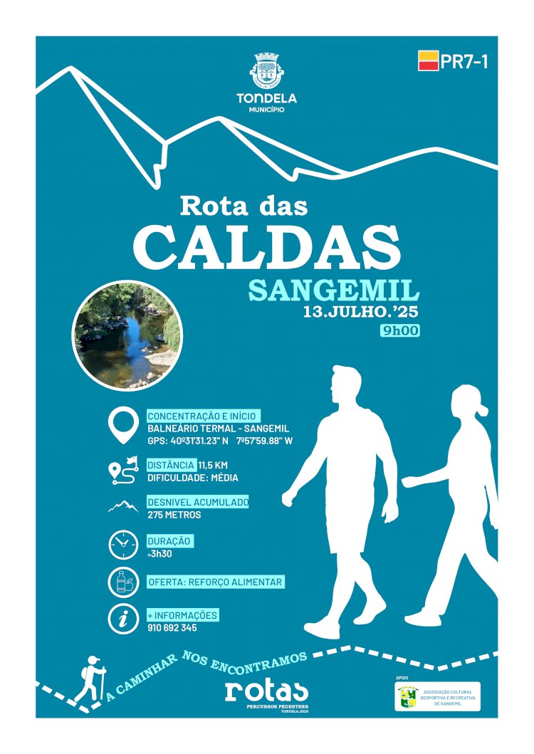 Rota das Caldas de Sangemil acontece este domingo
