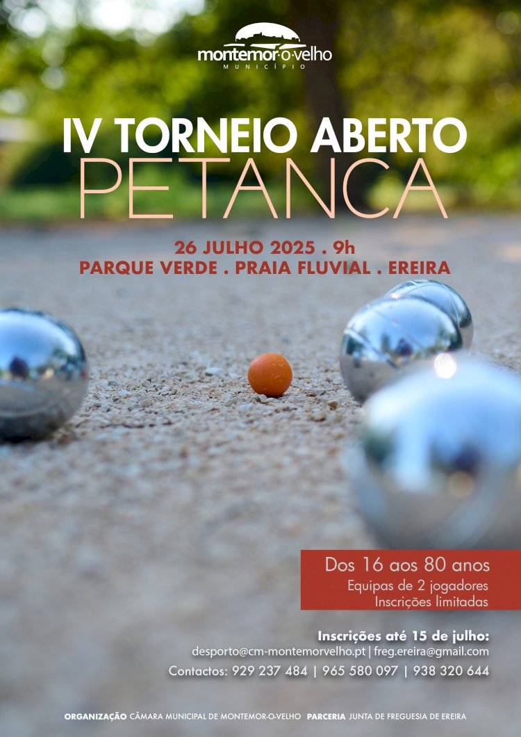 IV Torneio Aberto de Petanca | Inscrições a decorrer