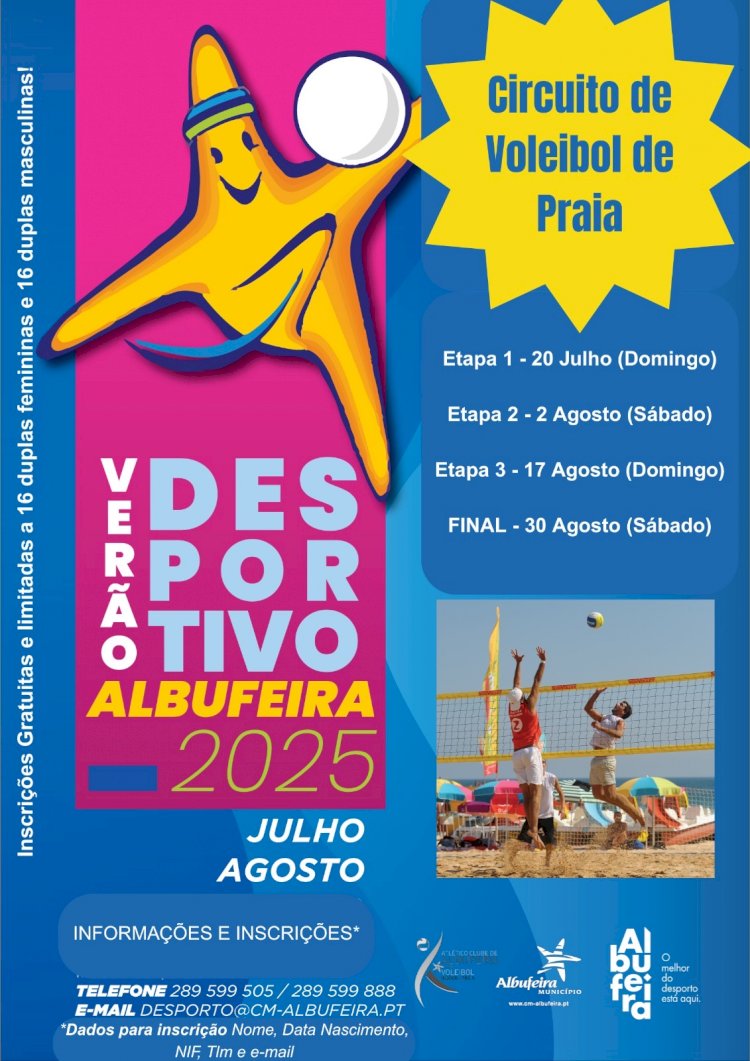 “Verão desportivo” está de volta às praias de Albufeira com fitness, voleibol, beach-tennis e muito mais