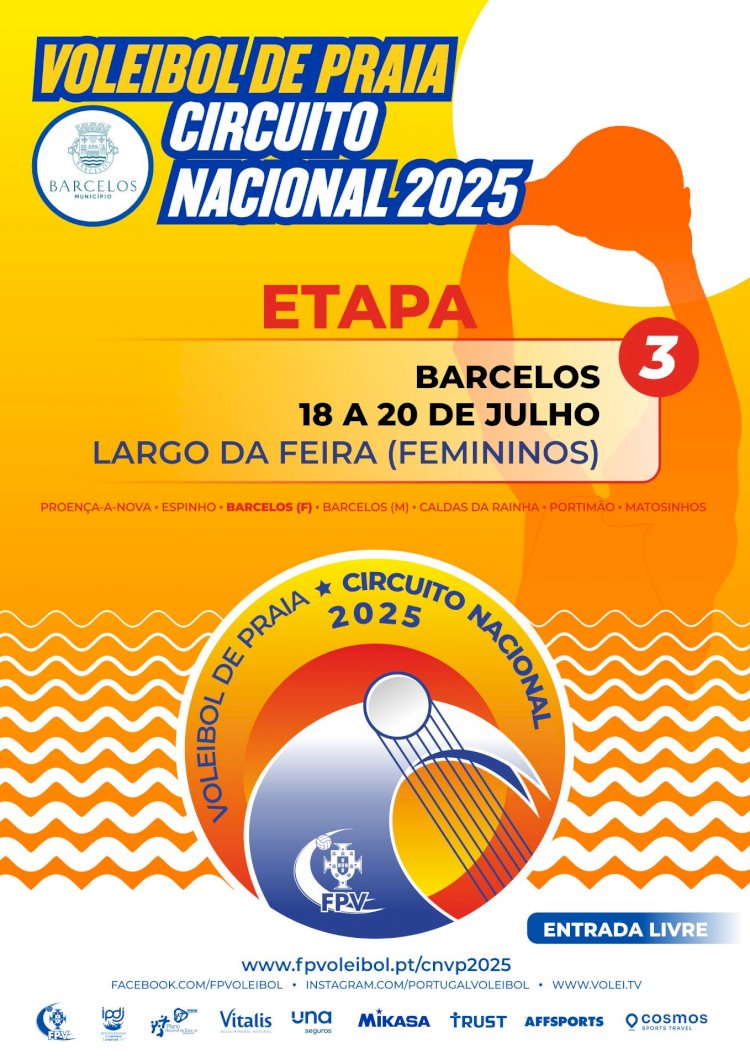 Barcelos capital do Voleibol em Julho