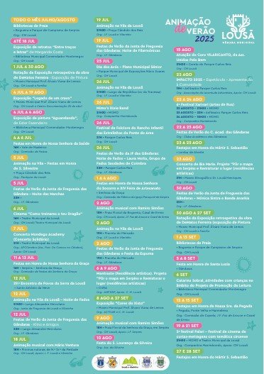 Lousã apresenta programa “Animação de Verão 2025” com propostas culturais, recreativas e para todos os públicos