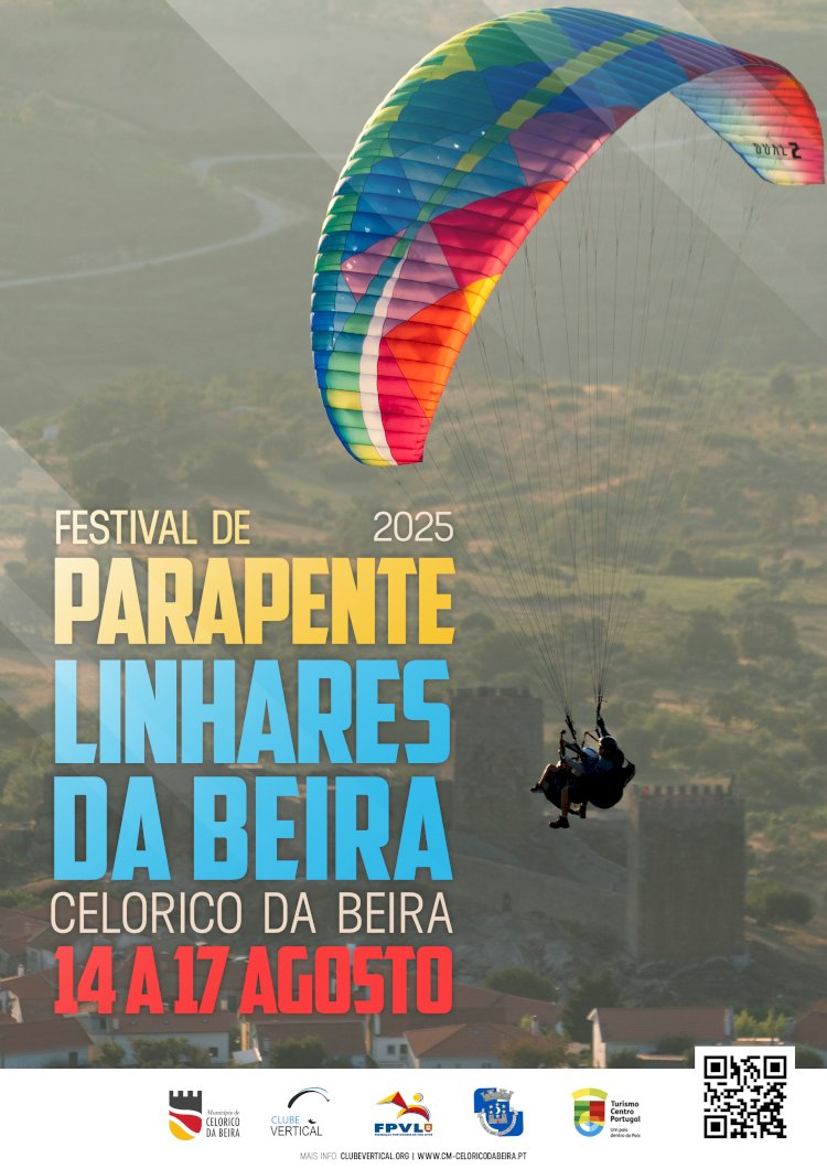 O Festival de Parapente regressa a Linhares da Beira, de 14 a 17 de Agosto de 2025.