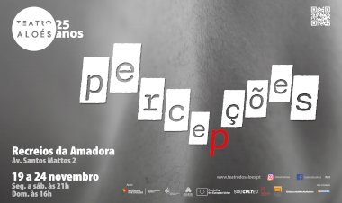 Teatro dos Aloés estreia espectáculo "Percepções" nos Recreios da Amadora 19 a 24 Novembro