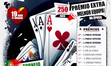 66º Torneio Internacional de Sueca do Chamadouro realiza-se a 22 de Fevereiro de 2026