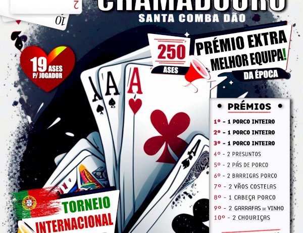 66º Torneio Internacional de Sueca do Chamadouro realiza-se a 22 de Fevereiro de 2026