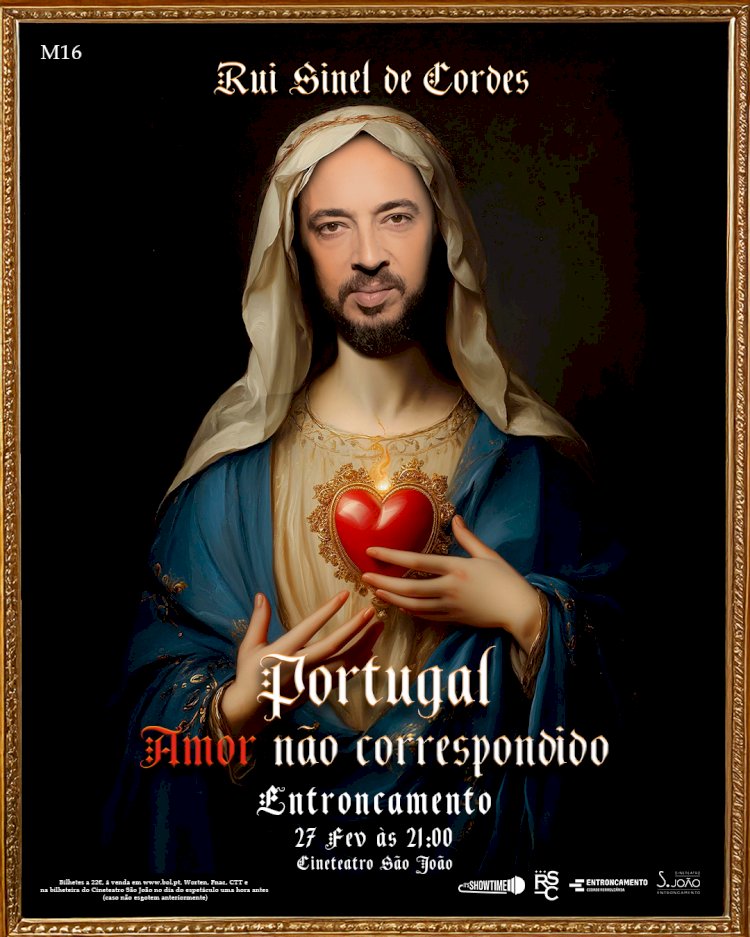 Rui Sinel de Cordes apresenta no Cineteatro São João o espectáculo “Portugal, Amor não correspondido”
