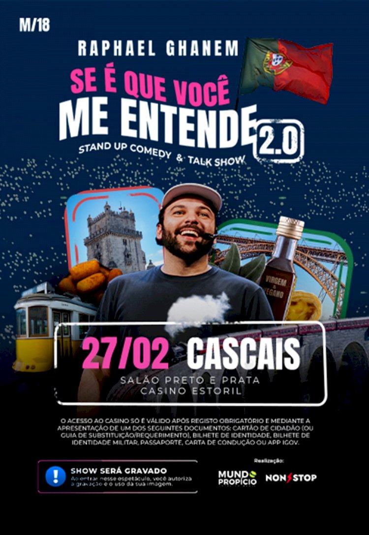 Raphael Ghanem regressa ao Casino Estoril  com "Se é que você me entende 2.0"